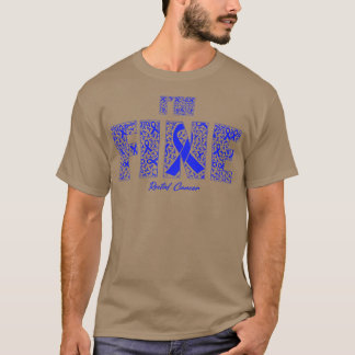 Rectale kankerbewustzijn fijne linten in deze fami t-shirt
