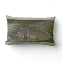 13"" coussin lombaire de l'hippopotame X.21
