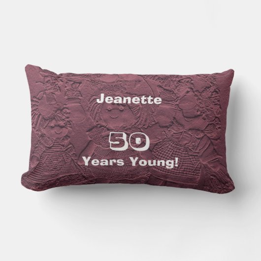 Rectangle 50 ans de coussin lombaire de jeunes poupées de (Recto)