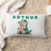 Rectangle A est pour Alligator – Coussin personnalisé avec l (Couverture)