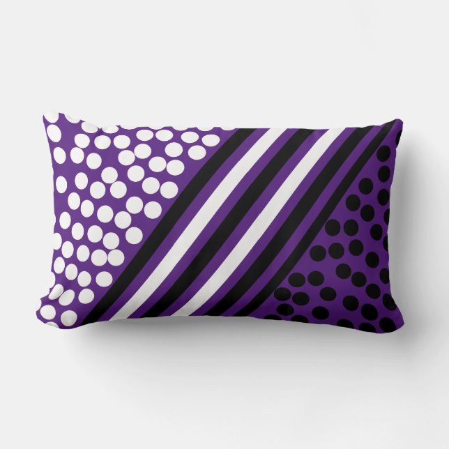 Rectangle Abstrait Balls d'art Lignes Motif Coussin (Recto)