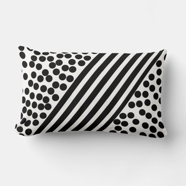 Rectangle Abstrait Balls d'art Lignes Motif Coussin (Recto)