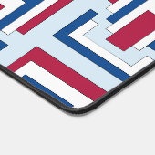 Rectangle Abstrait en Rouge, Blanc et Bleu (Coin)