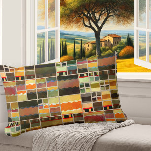 Rectangle Abstrait en verre peint Coussin coloré