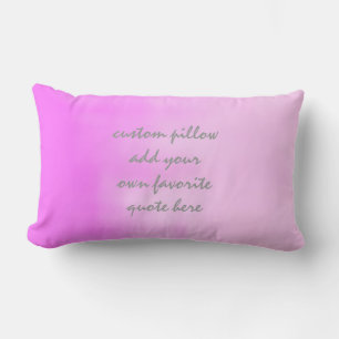 Rectangle ajouter une citation rose coussin ombre pour la dé