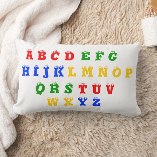 Rectangle Alphabet et numéros 1 à 10 Coussin (Couverture)