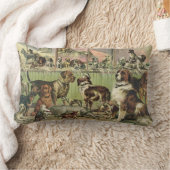 Rectangle Amoureux de les chiens Lumbar Coussin (Couverture)