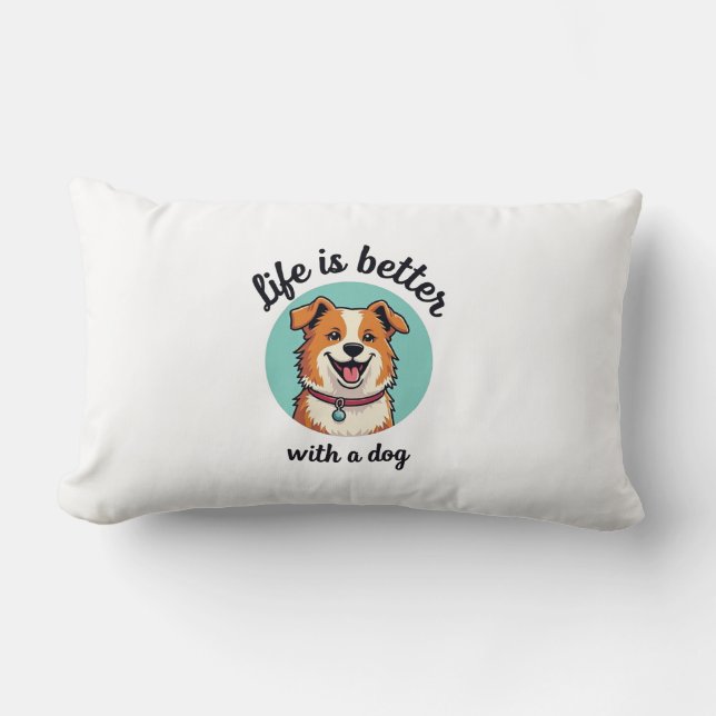 Rectangle Amoureux des chiens Coussin cosy (Recto)