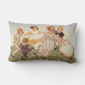 Rectangle Anneau-UN-Rond un coussin de comptine de Rosie (Verso)