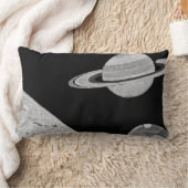 Rectangle Anneaux de Saturn/de coussin lombaire noir et (Couverture)
