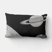 Rectangle Anneaux de Saturn/de coussin lombaire noir et (Verso)