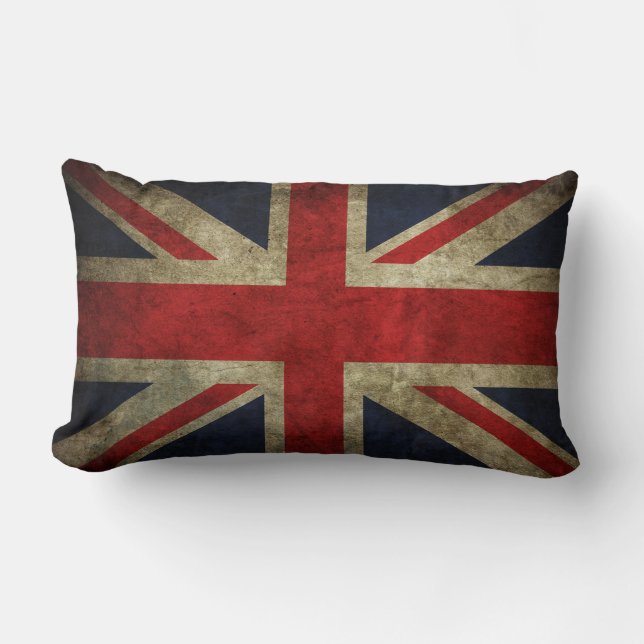 Rectangle Antique Royaume-Uni British Union Jack Coussin Dra (Recto)