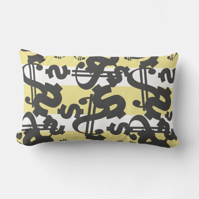 Rectangle Argent Dollar Motif Jeu coussin d'oreiller (Recto)