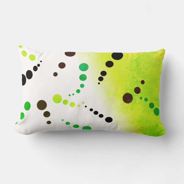 Rectangle Art Abstrait Peinture D'Un Coussin Coussin Type (Recto)