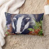 Rectangle Art animal original de coussin de blaireau (Couverture)