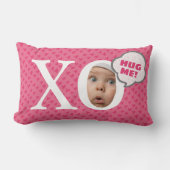 Rectangle ATTENDEZ-MOI ! Coussin photo bébé personnalisé (Recto)