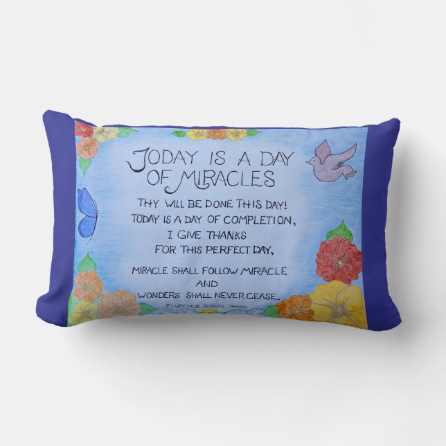 Rectangle Aujourd'hui est un jour de miracles - Coussin (Ble (Recto)
