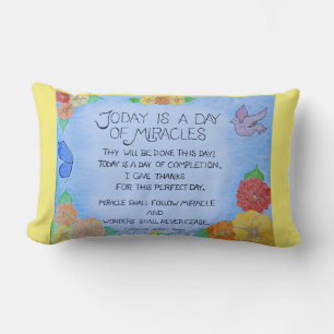Rectangle Aujourd'hui est un jour de miracles - Coussin (Jau