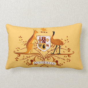 Rectangle Australie COA Brown et Coussin de pêche