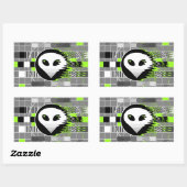 rectangle autocollant TV Alien (Feuille)