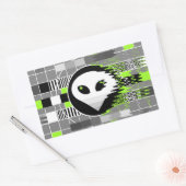 rectangle autocollant TV Alien (Enveloppe)