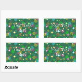 Rectangle autocollant "Votre texte" (Feuille)