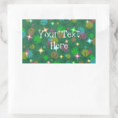 Rectangle autocollant "Votre texte" (Sac)