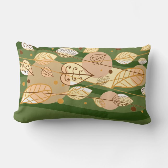 Rectangle Automne Feuilles Coussin (Recto)
