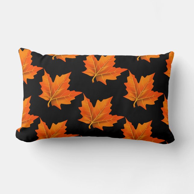 Rectangle Automne Feuilles Coussin (Recto)