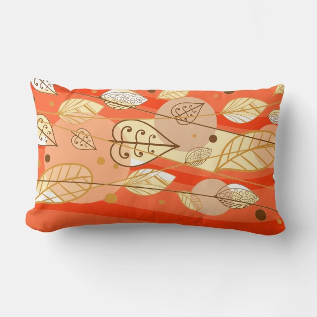 Rectangle Automne Feuilles Coussin (Recto)