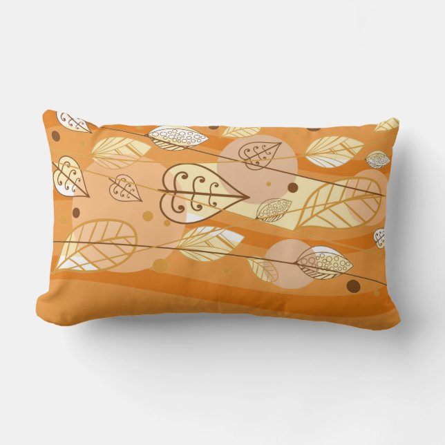 Rectangle Automne Feuilles Coussin (Recto)