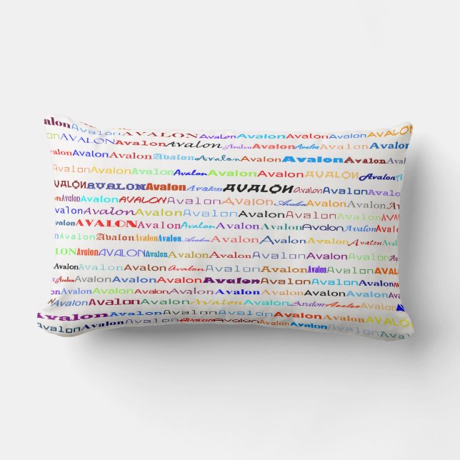 Rectangle Avalon Text Design II Lumbar Coussin (Recto)