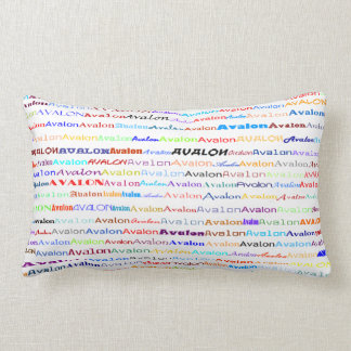 Rectangle Avalon Text Design II Lumbar Coussin