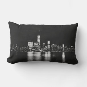 Rectangle B&W New York Lumbar Coussin