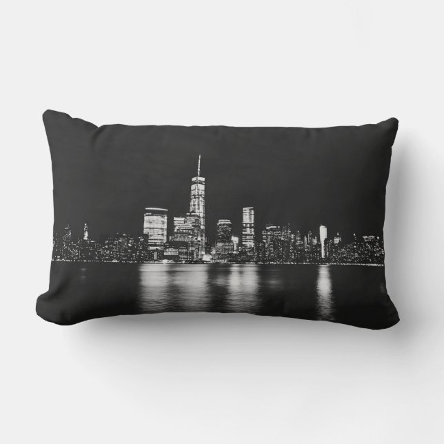 Rectangle B&W New York Lumbar Coussin (Recto)