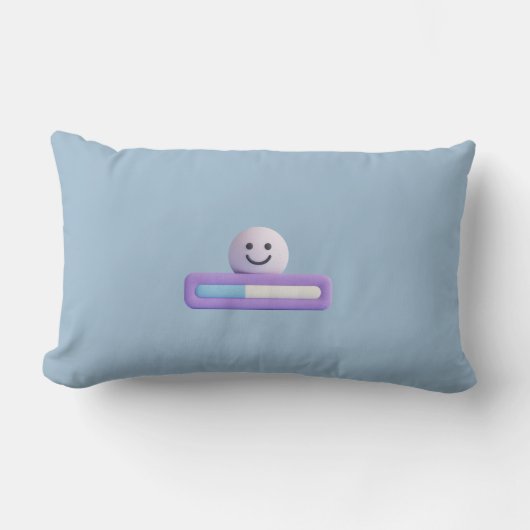 Rectangle Barre de Chargement Mignonne Smile Coussin | Couss (Recto)