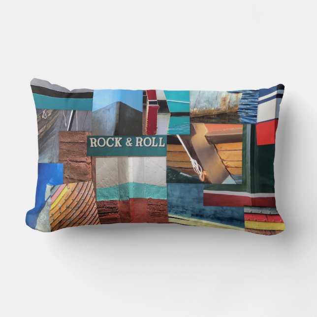 Rectangle Bateaux coussin abstrait (Recto)