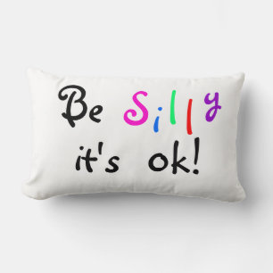 Rectangle Be Silly It's ok-American MoJo lumbar coussin