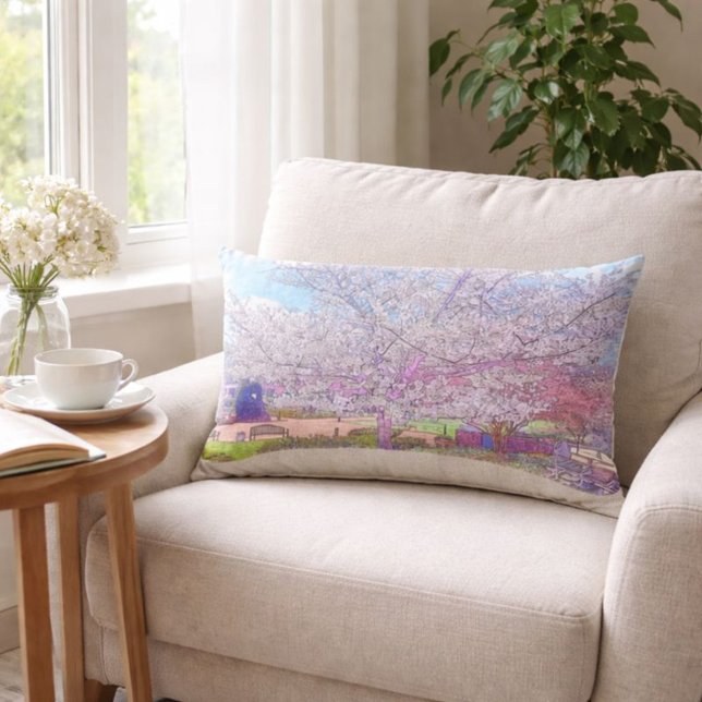 Rectangle Beau Coussin de bois de sciage Dogwood Tree (Créateur téléchargé)