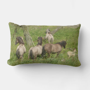 Rectangle Beau Coussin de Chevaux sauvages