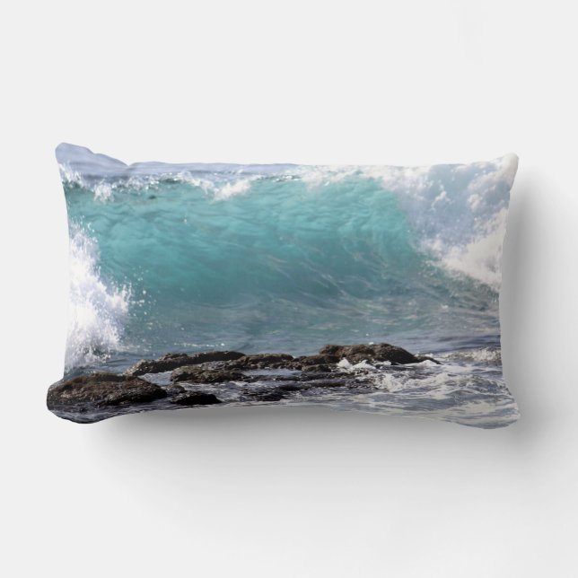 Rectangle Beau Coussin Turquoise Wave Lumbar (Recto)