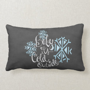 Rectangle Bébé c'est coussin extérieur froid de flocon de