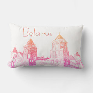 Rectangle Bélarus Mir Castle Cityscape Voyage Coussin de cou