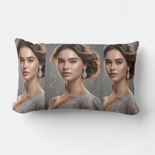 Rectangle Belle Coussin femme créée par AI
