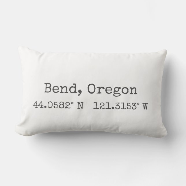 Rectangle Bend, Oregon Coordonnées Lumbar Coussin (Recto)