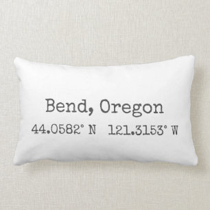 Rectangle Bend, Oregon Coordonnées Lumbar Coussin