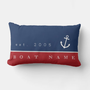 Rectangle Bienvenue à bord du coussin d'ancre nautique perso