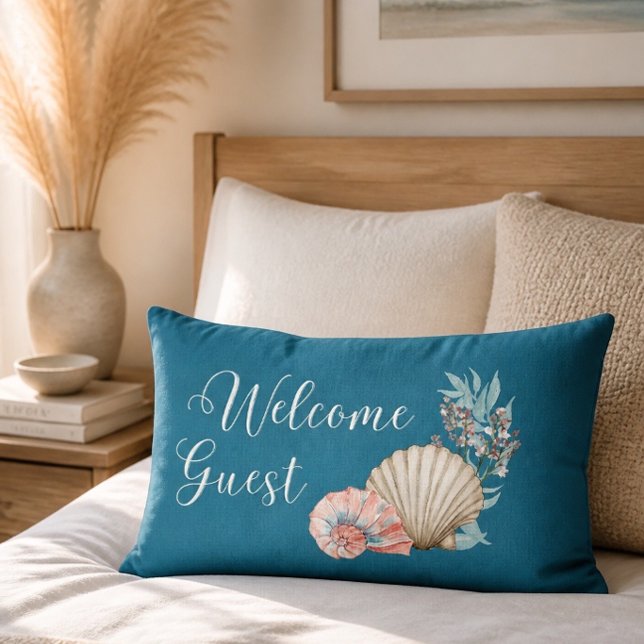 Rectangle Bienvenue Invité / Coussin Lombaire Coquillage (Créateur téléchargé)