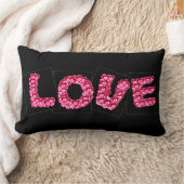 Rectangle Big Love Little Hearts Coussin (Couverture)