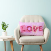Rectangle Big Love Little Hearts Coussin (Chaise)